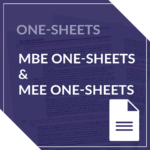 MBE One-Sheets and MEE One-Sheets