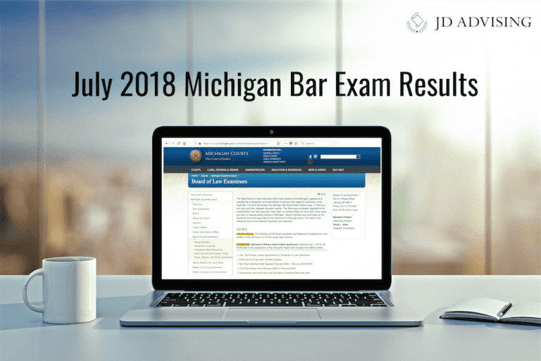 July 2018 Michigan Bar Exam Results are Released! JD Advising