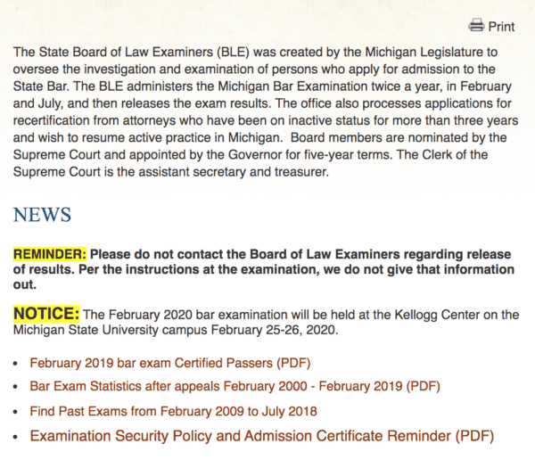 Michigan Board Of Law Examiners Appears To Get Increasingly Annoyed At ...