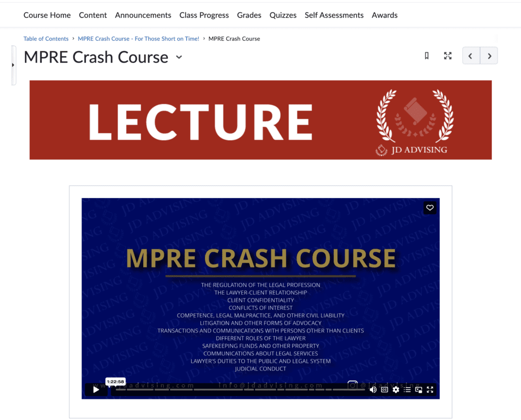 MPRE Crash Course Image