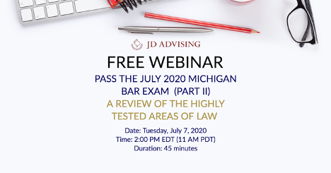 July 2020 Michigan Bar Exam