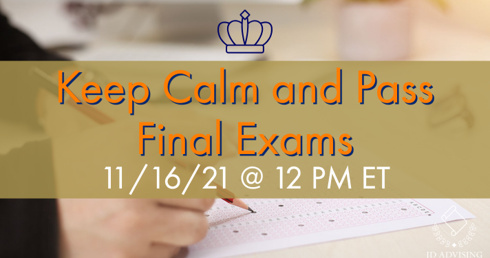 Keep calm and pass final exams