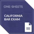 California-Bar-Exam-One-Sheets