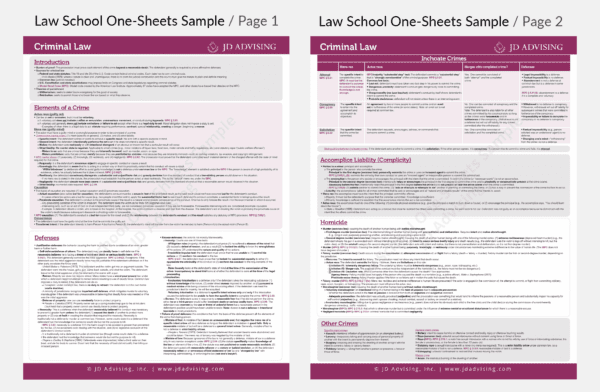 Law School One-Sheets sample