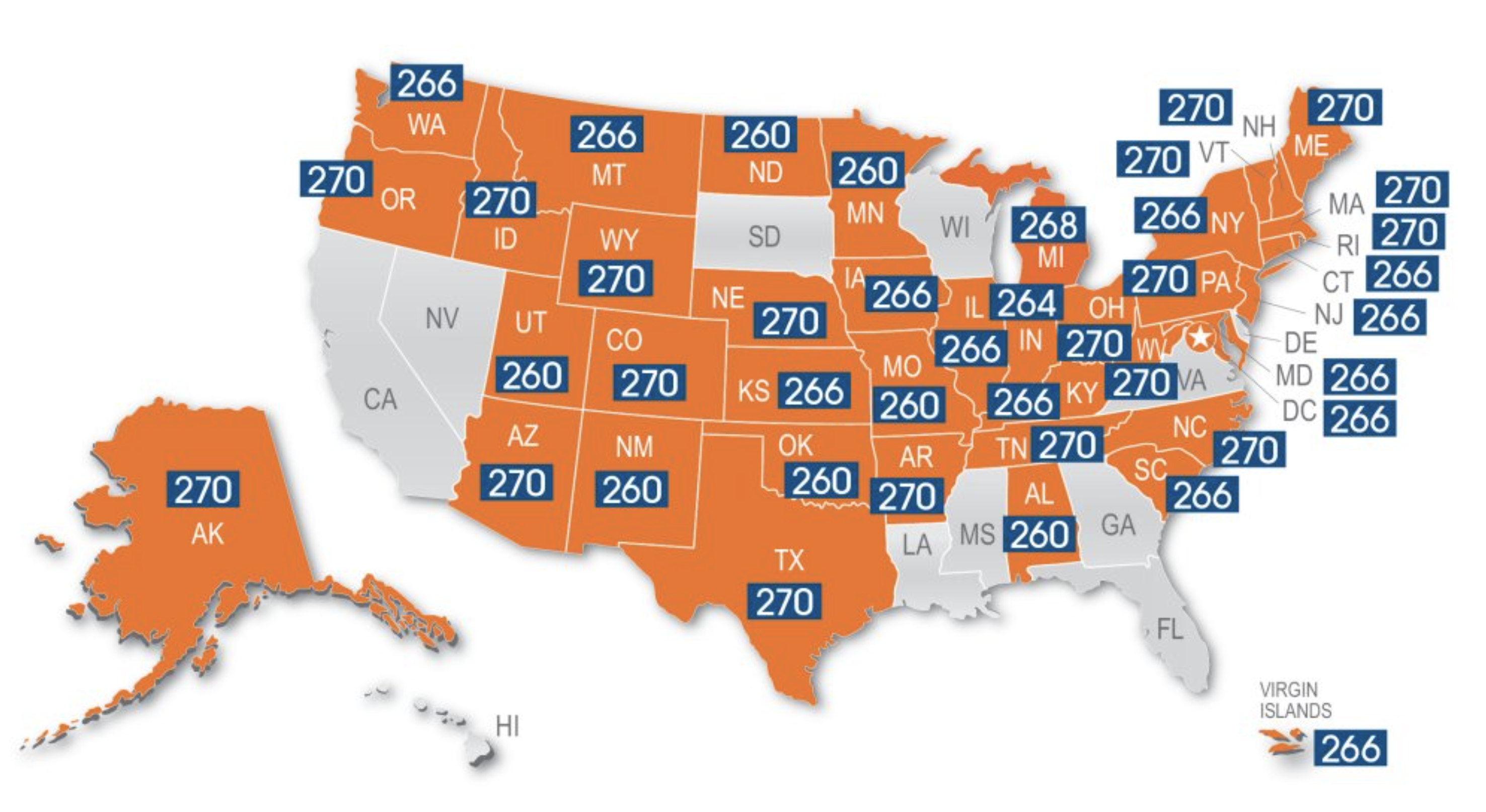 Minimum Passing UBE Score by Jurisdiction 3